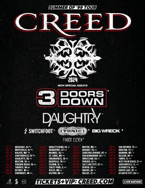 creed tour 2024 schedule